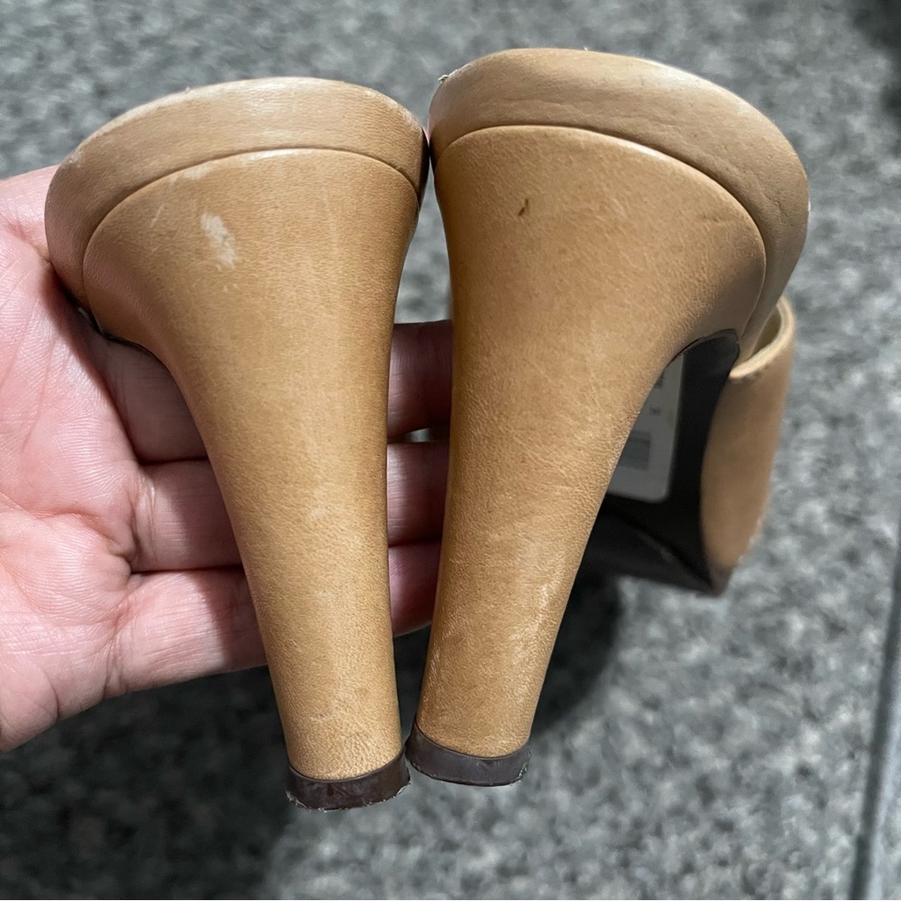 MaxMara Song Top Stitch Slide Heels Size 6 - Picture 9 of 14